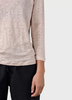 Klitmoller Collective T-shirts-Gudrun LS tee - Rose Navy