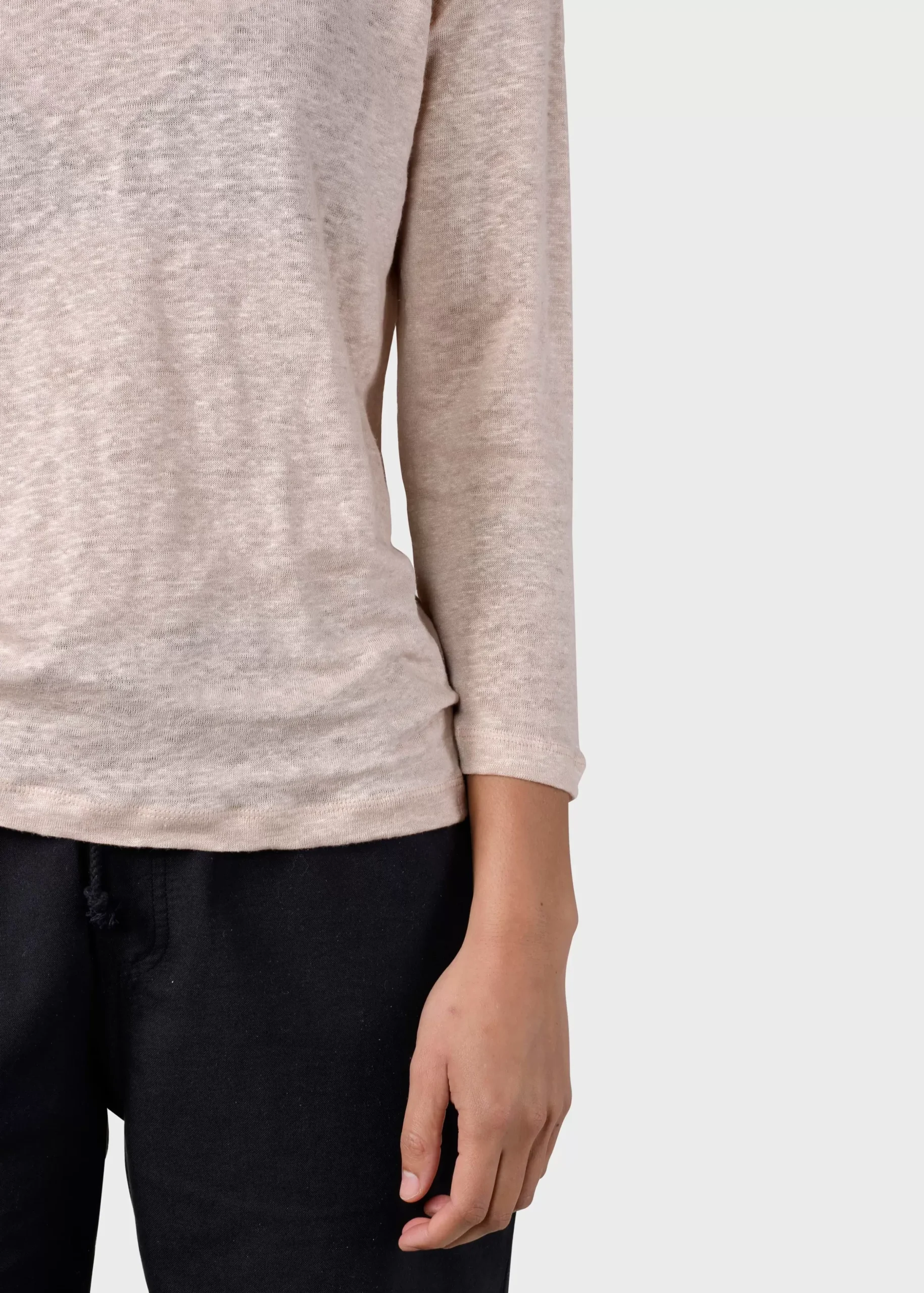 Klitmoller Collective T-shirts-Gudrun LS tee - Rose Navy