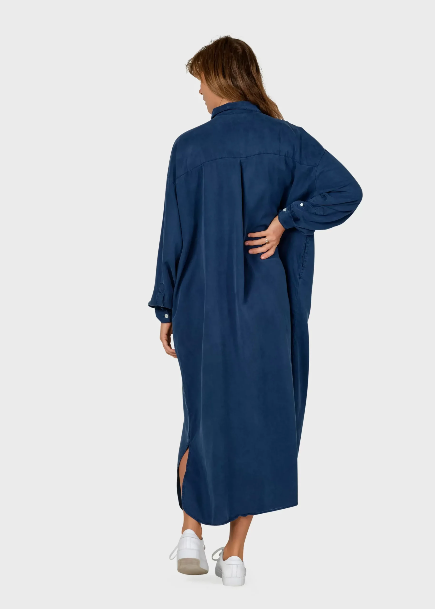 Klitmoller Collective Hemden-Gulla shirtdress - Ocean Pastelgrey