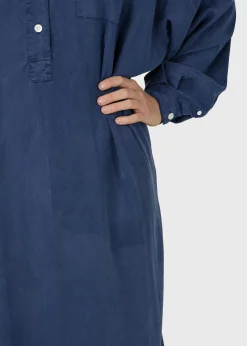 Klitmoller Collective Hemden-Gulla shirtdress - Ocean Pastelgrey
