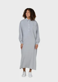Klitmoller Collective Hemden-Gulla shirtdress - Pastel grey Pastelgrey