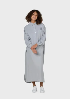 Klitmoller Collective Hemden-Gulla shirtdress - Pastel grey Pastelgrey
