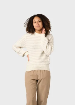 Klitmoller Collective Strick-Gunilla knit - Cream/pastel grey Mossgreen/cream