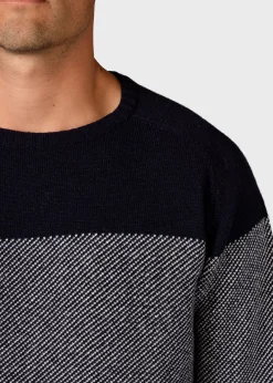 Klitmoller Collective Strick-Halfdann knit - Navy/cream
