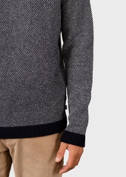 Klitmoller Collective Strick-Halfdann knit - Navy/cream
