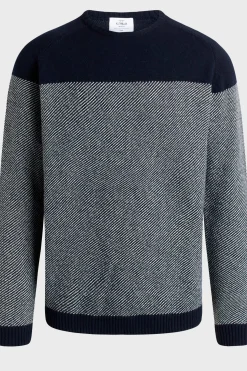 Klitmoller Collective Strick-Halfdann knit - Navy/cream