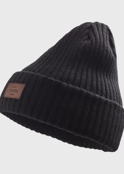 Klitmoller Collective Accessories-Heavy rib beanie - Black Navy