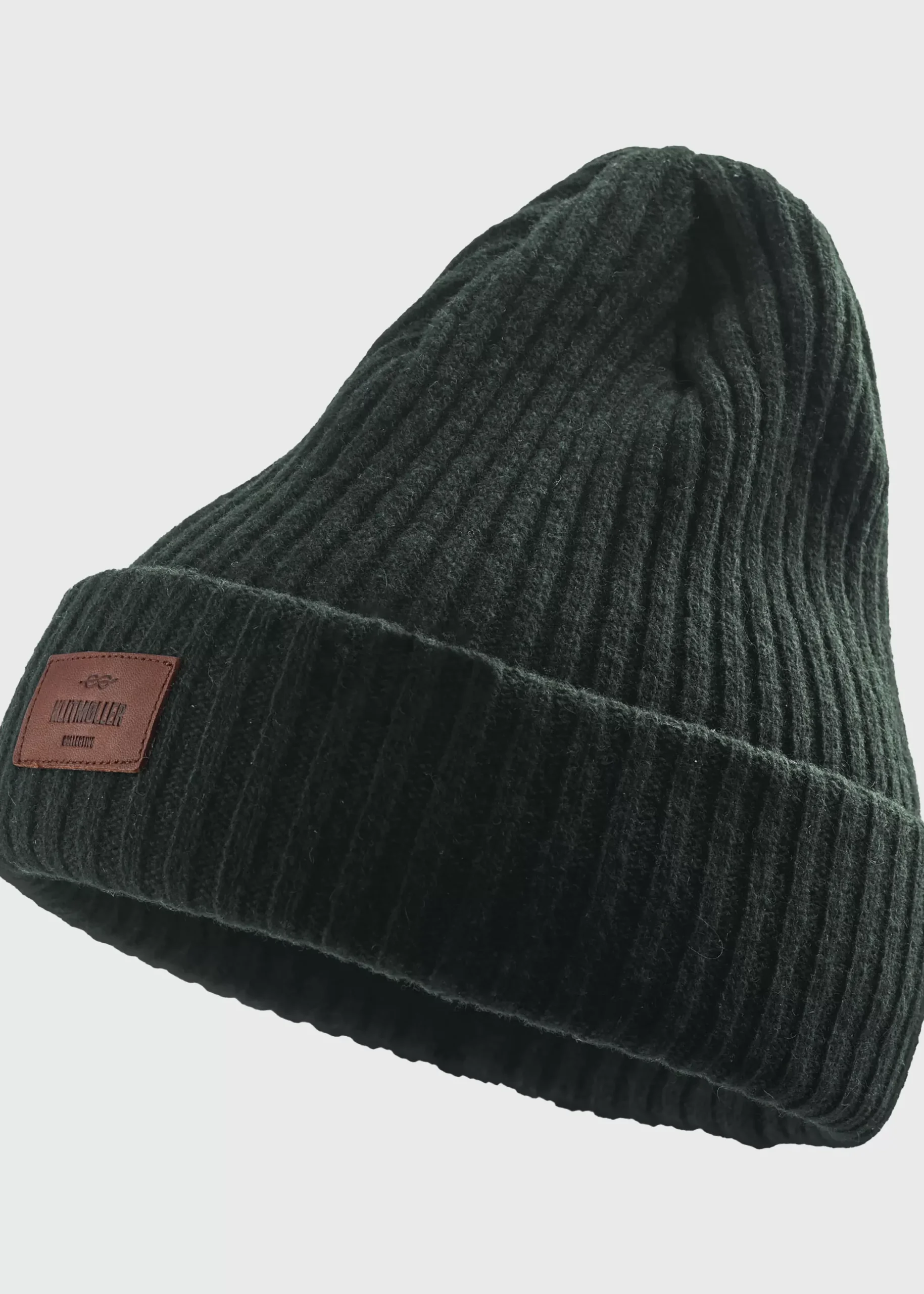 Klitmoller Collective Accessories-Heavy rib beanie - Olive Navy