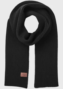 Klitmoller Collective Accessories-Heavy rib scarf - Black Lightgrey