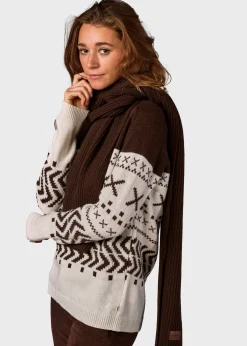 Klitmoller Collective Accessories-Heavy rib scarf - Earth Lightgrey