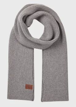 Klitmoller Collective Accessories-Heavy rib scarf - Light grey Lightgrey