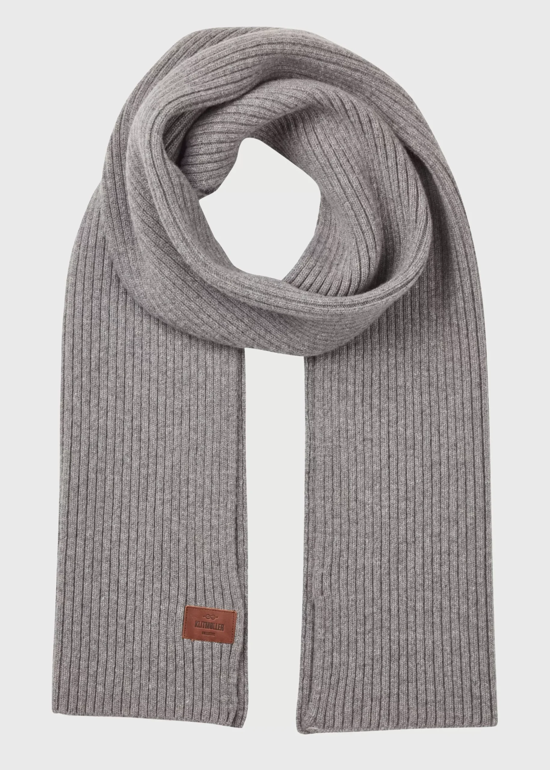 Klitmoller Collective Accessories-Heavy rib scarf - Light grey Lightgrey