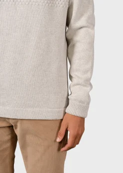 Klitmoller Collective Bio-Baumwolle-Herbert knit - Cream melange Navy