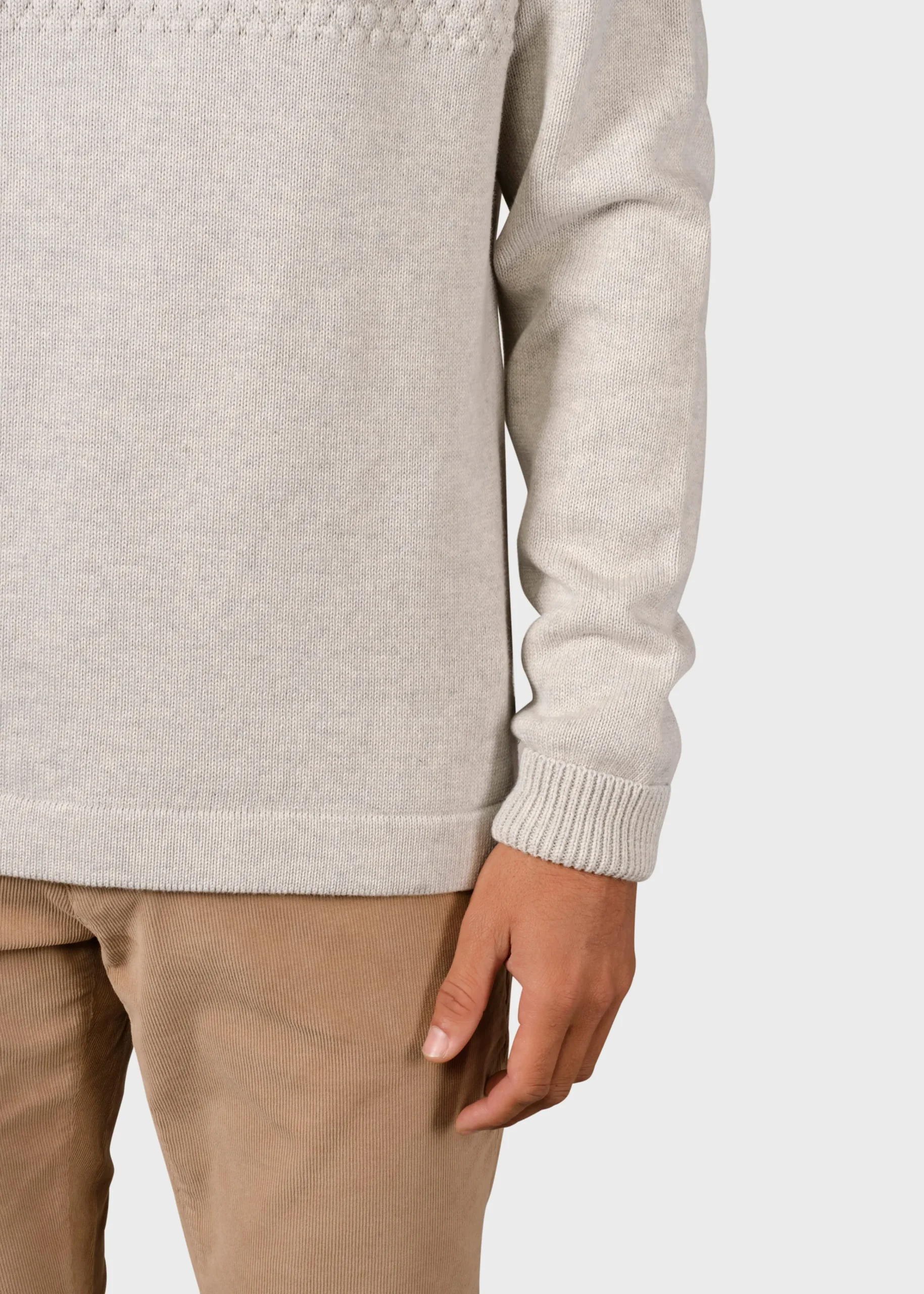 Klitmoller Collective Bio-Baumwolle-Herbert knit - Cream melange Navy