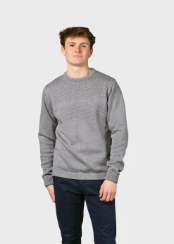 Klitmoller Collective Strick-Herbert knit - Light grey Navy
