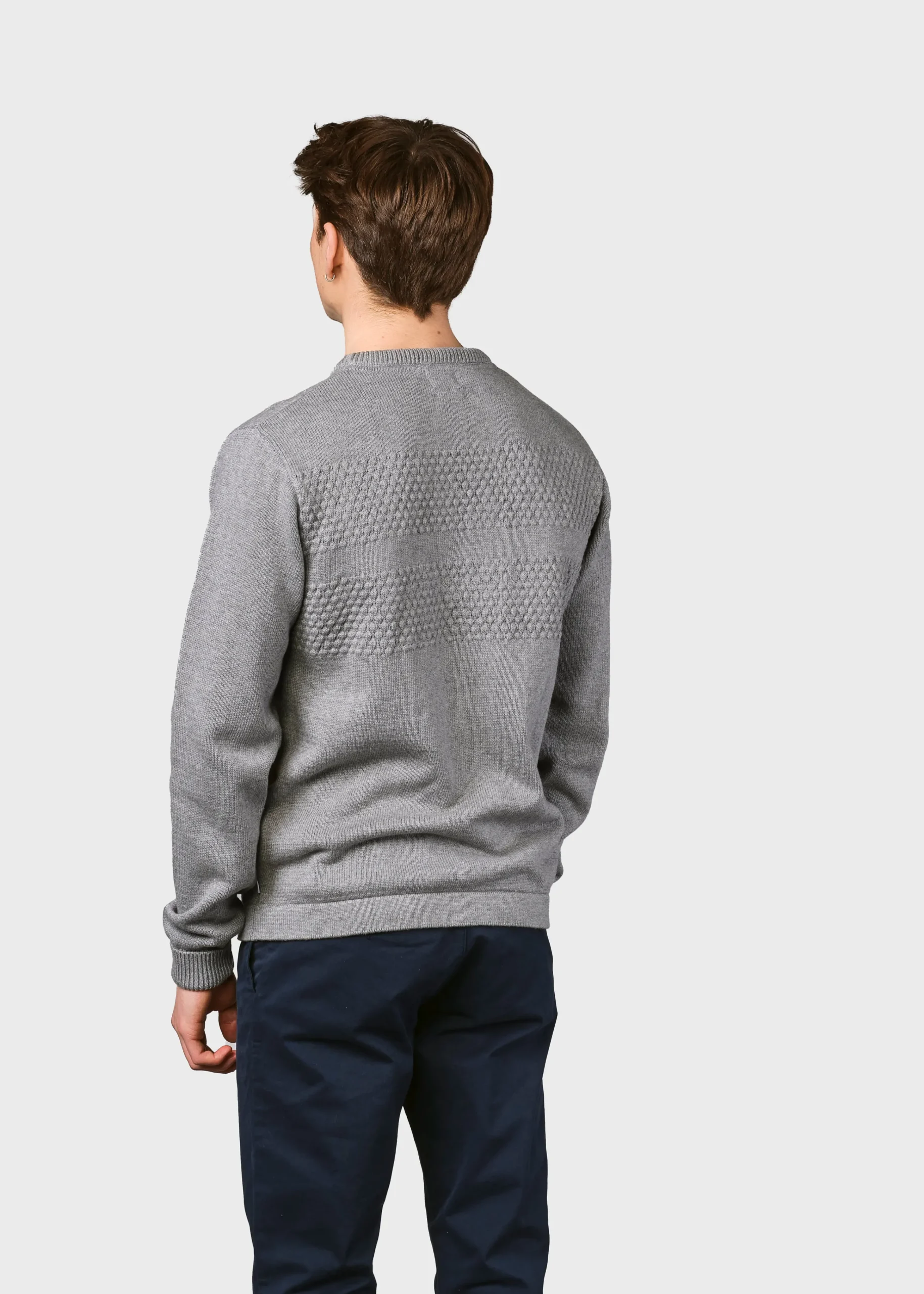 Klitmoller Collective Strick-Herbert knit - Light grey Navy