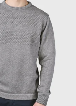 Klitmoller Collective Strick-Herbert knit - Light grey Navy