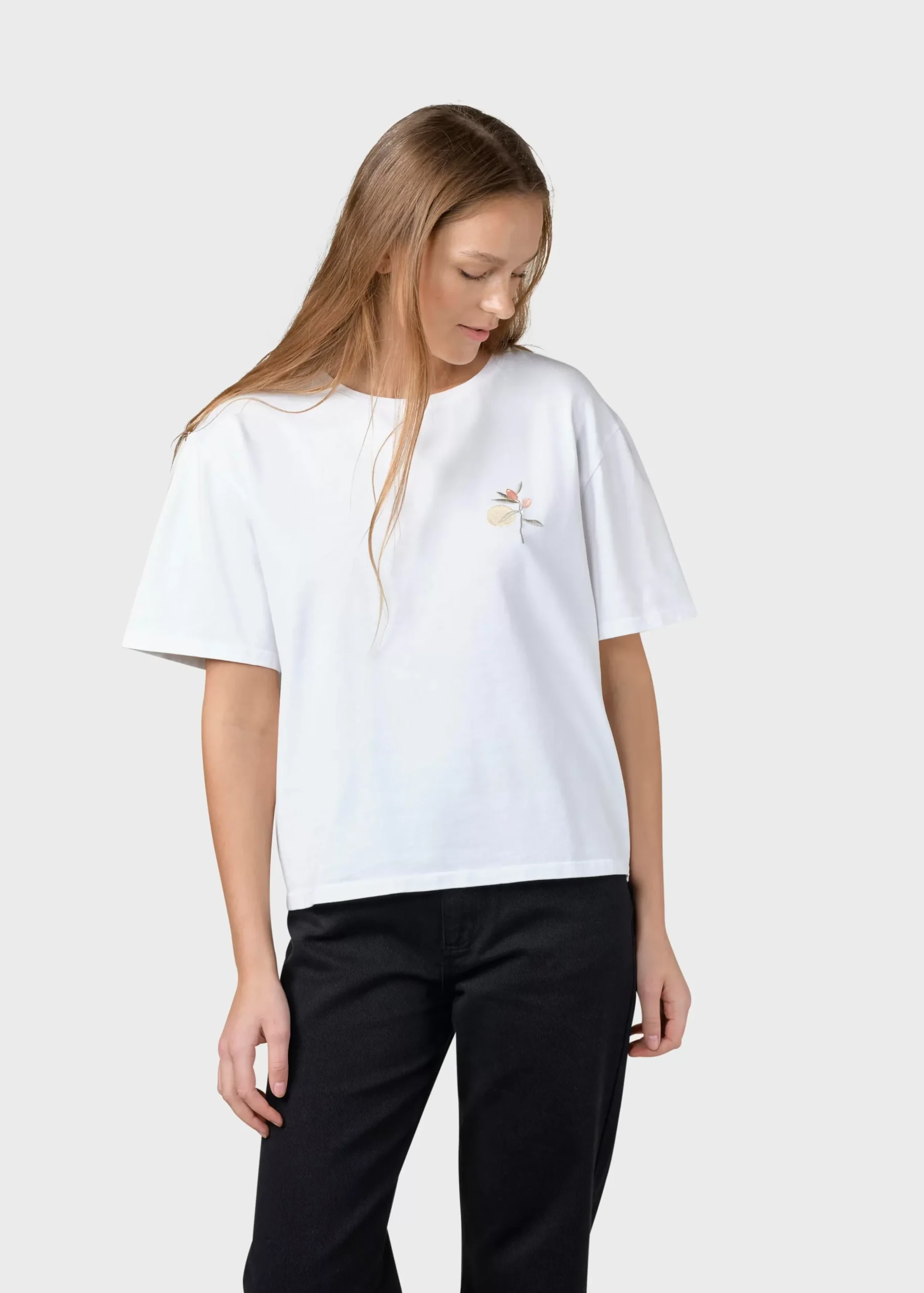 Klitmoller Collective T-shirts-Hope tee - White/rose White/blue