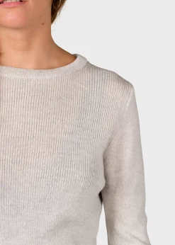 Klitmoller Collective Strick-Ingrid knit - Pastel grey Sand
