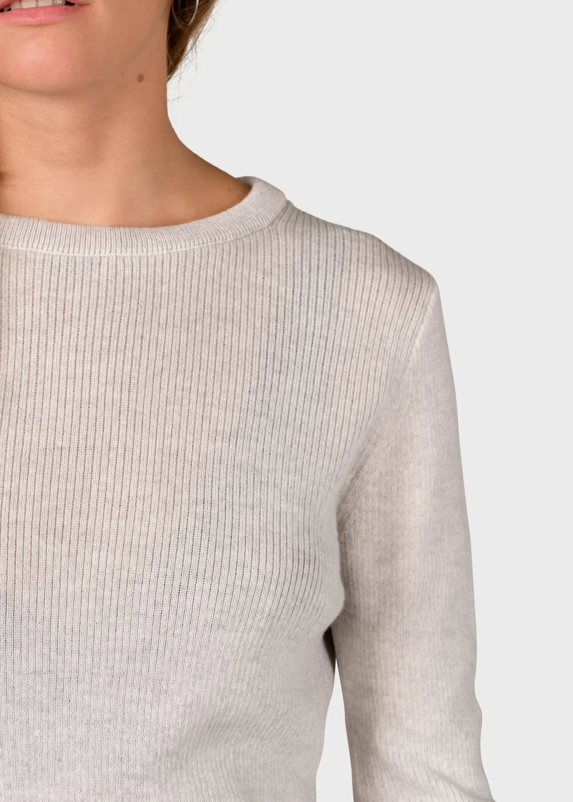 Klitmoller Collective Strick-Ingrid knit - Pastel grey Sand