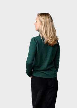 Klitmoller Collective Strick-Isabella knit - Moss Green Anthracite