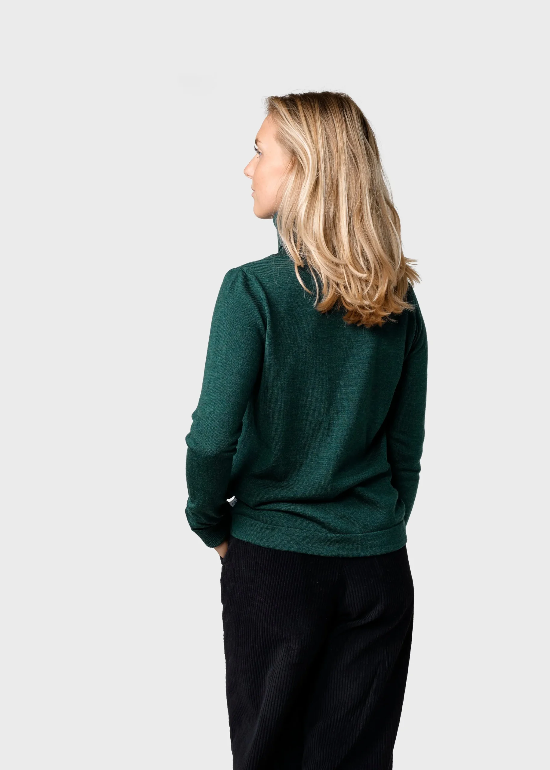 Klitmoller Collective Strick-Isabella knit - Moss Green Anthracite