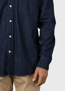 Klitmoller Collective Hemden-Jakob shirt - Dark blue stonewash Darkbluestonewash