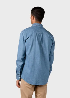 Klitmoller Collective Hemden-Jakob shirt - Light blue stonewash Darkbluestonewash