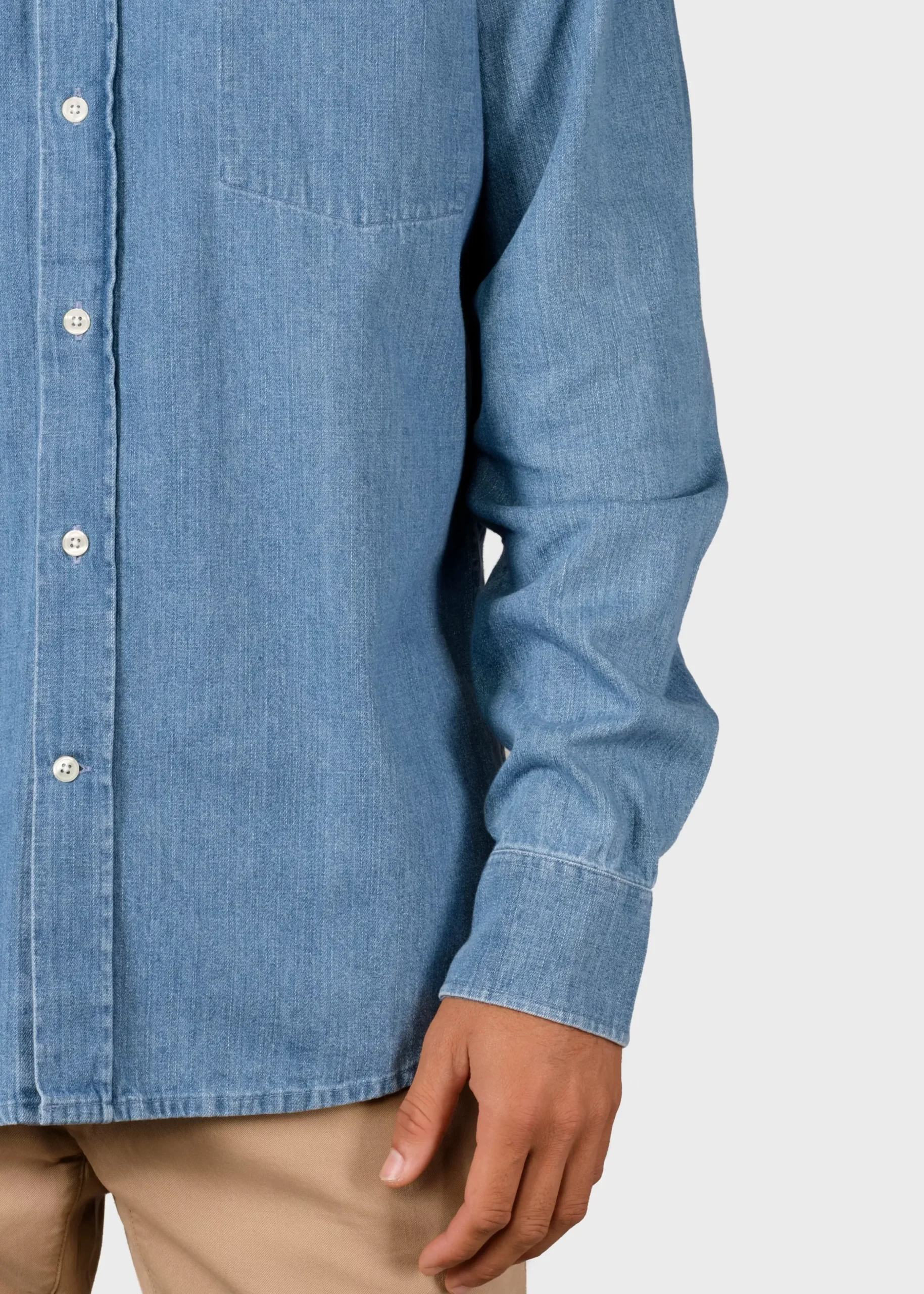 Klitmoller Collective Hemden-Jakob shirt - Light blue stonewash Darkbluestonewash
