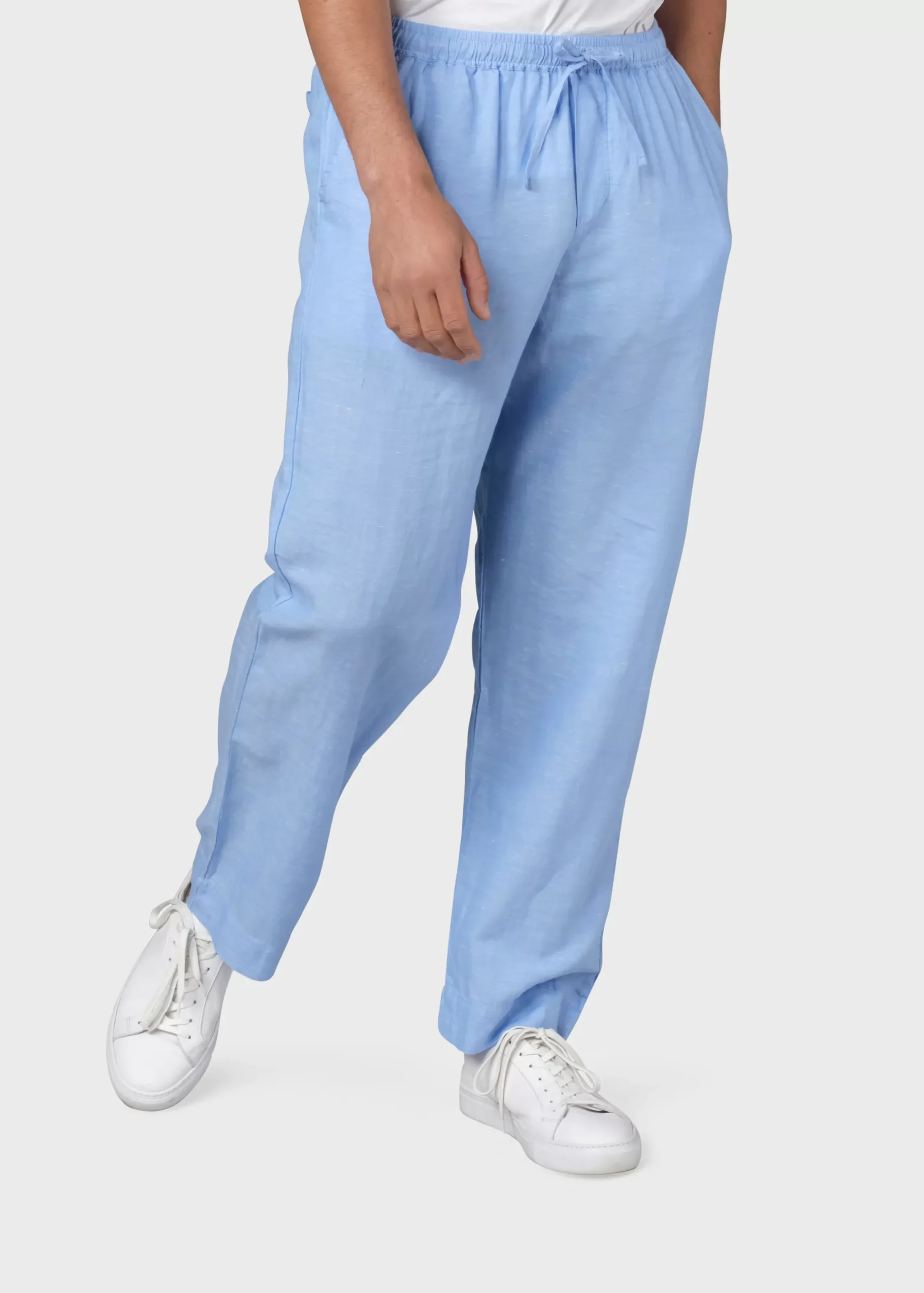 Klitmoller Collective Hosen-Jens linen pant - Blue melange Black