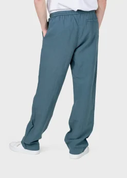 Klitmoller Collective Hosen-Jens linen pant - Moss Green Black