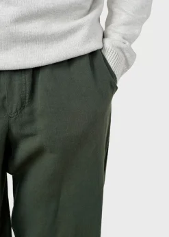 Klitmoller Collective Hosen-Jens linen pant - Olive Black