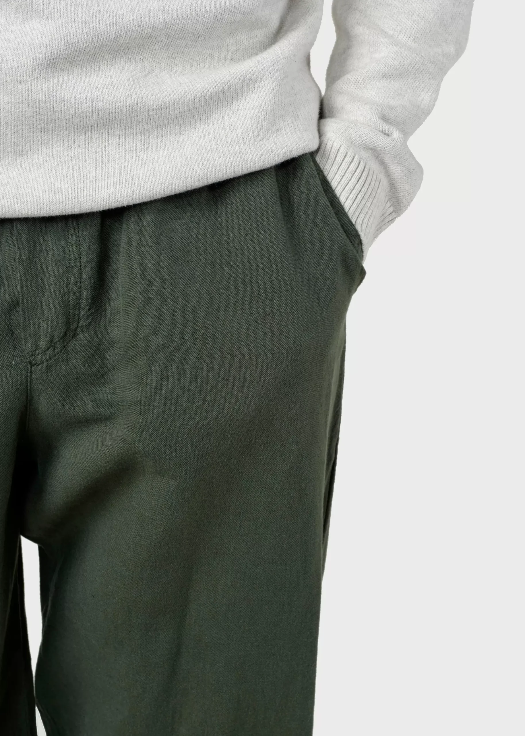 Klitmoller Collective Hosen-Jens linen pant - Olive Black