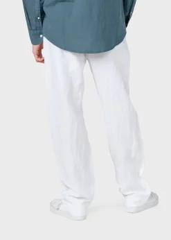 Klitmoller Collective Hosen-Jens linen pant - White Black