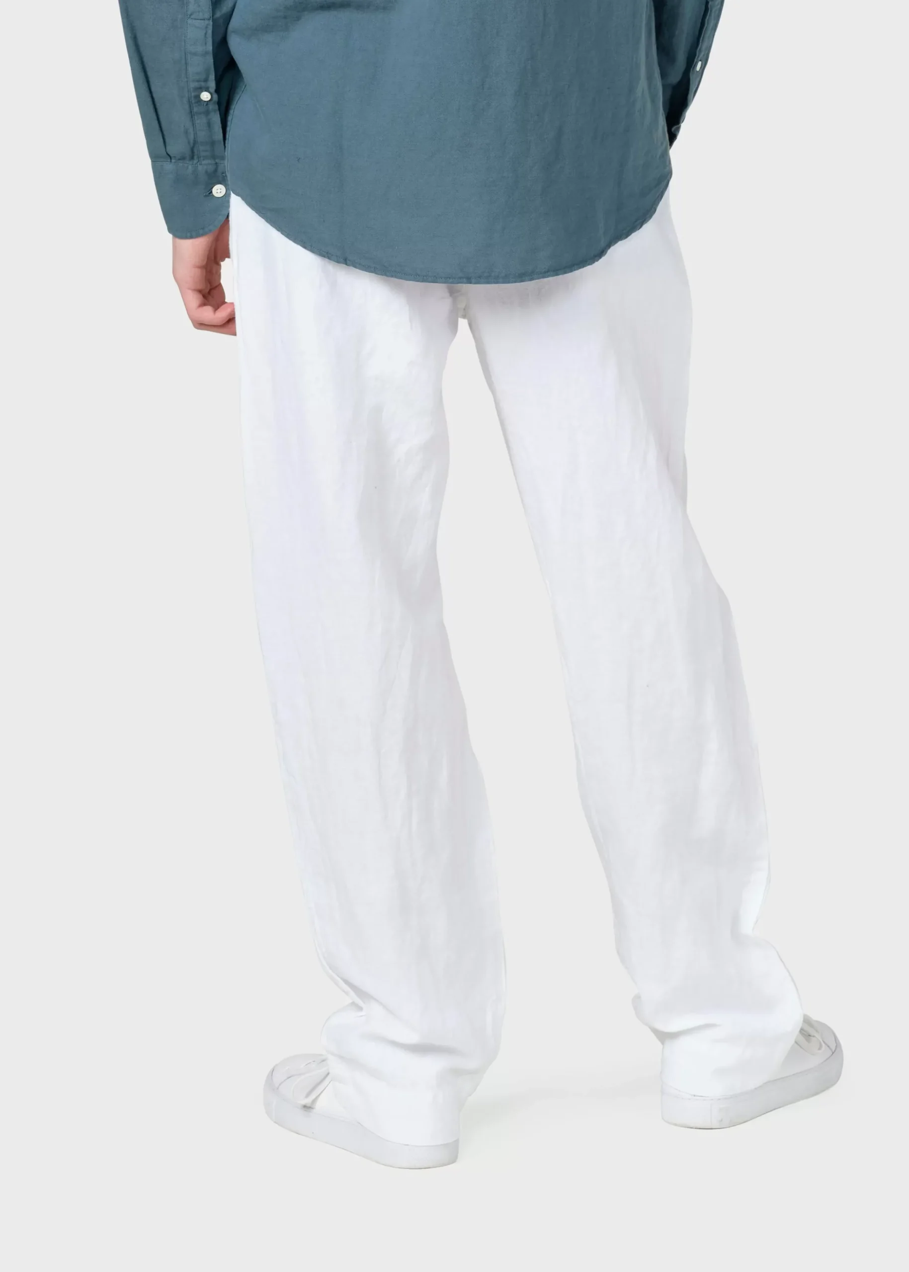 Klitmoller Collective Hosen-Jens linen pant - White Black