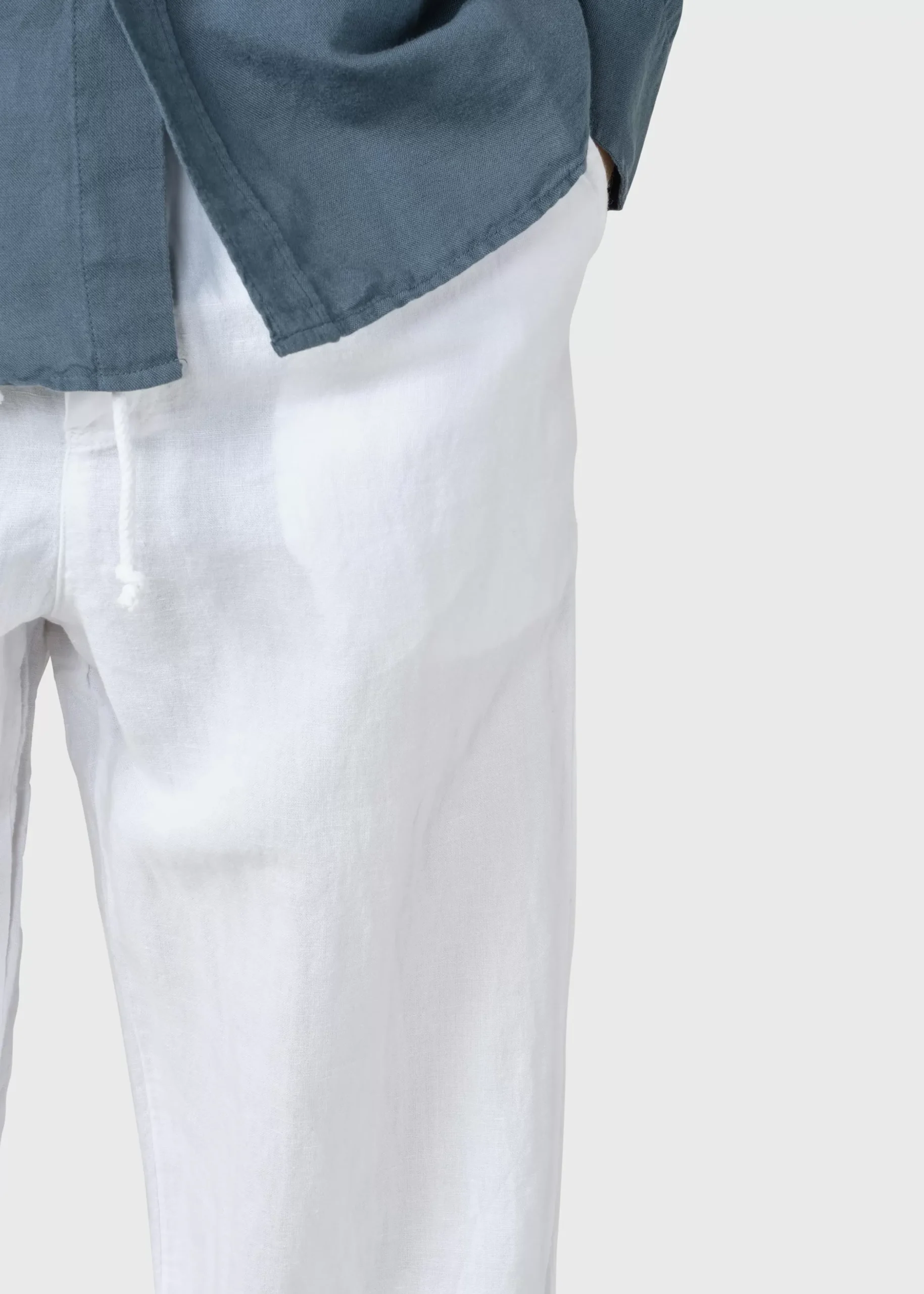 Klitmoller Collective Hosen-Jens linen pant - White Black
