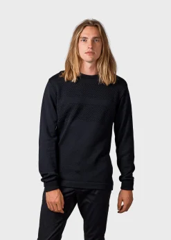 Klitmoller Collective Strick-Johan knit - Black Navy