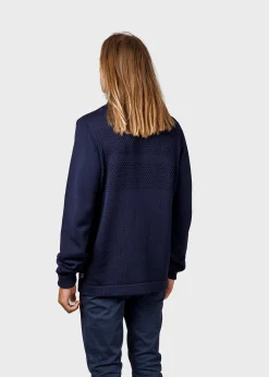 Klitmoller Collective Strick-Johan knit - Navy Navy/cream