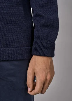 Klitmoller Collective Strick-Johan knit - Navy Navy/cream