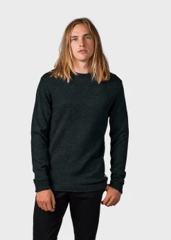 Klitmoller Collective Strick-Johan knit - Olive Deepblue