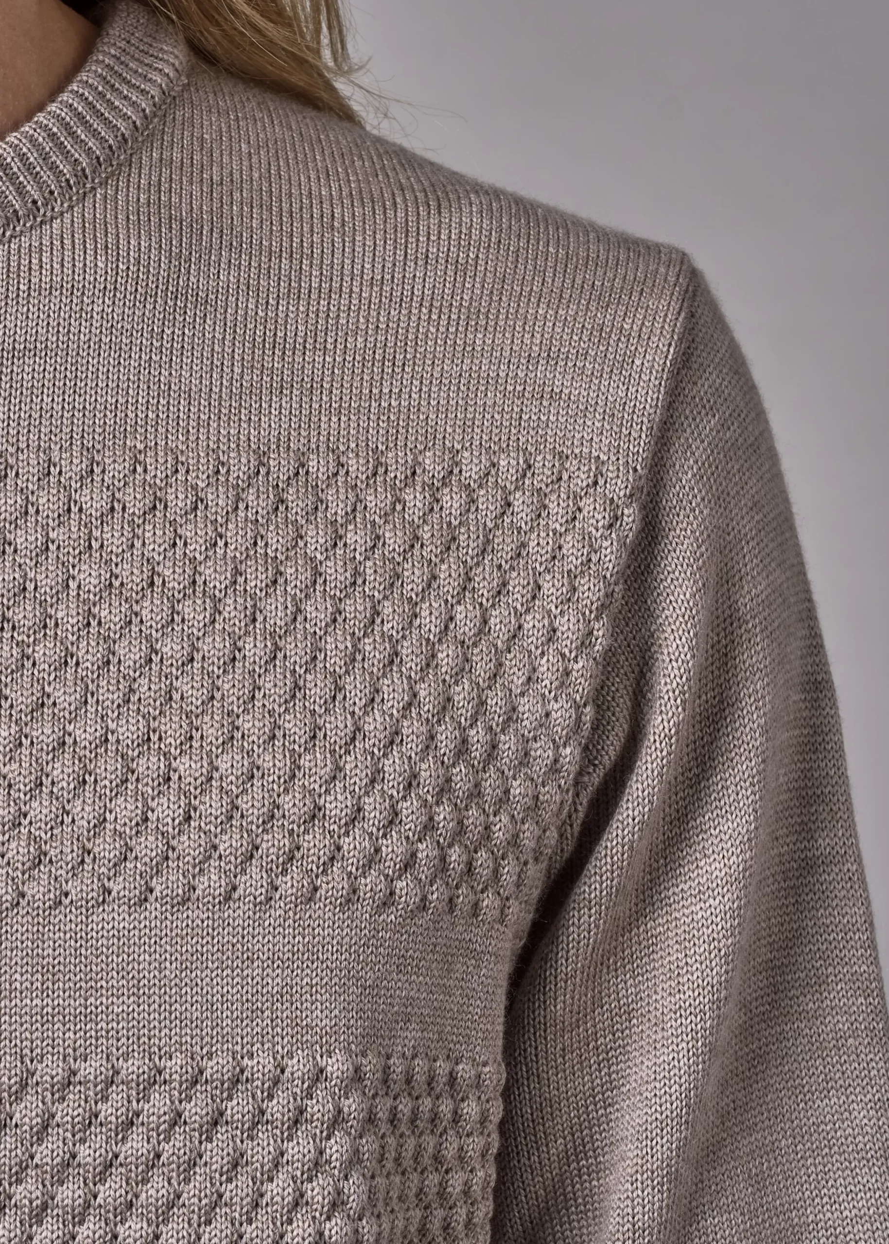 Klitmoller Collective Strick-Johan knit - Sand Skyblue