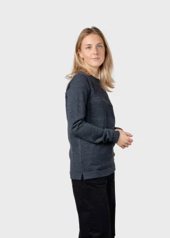 Klitmoller Collective Strick-Johanne knit - Anthracite Coffee