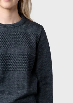 Klitmoller Collective Strick-Johanne knit - Anthracite Coffee