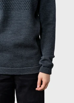 Klitmoller Collective Strick-Johanne knit - Anthracite Coffee