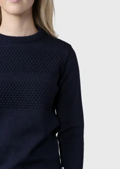 Klitmoller Collective Strick-Johanne knit - Navy Coffee