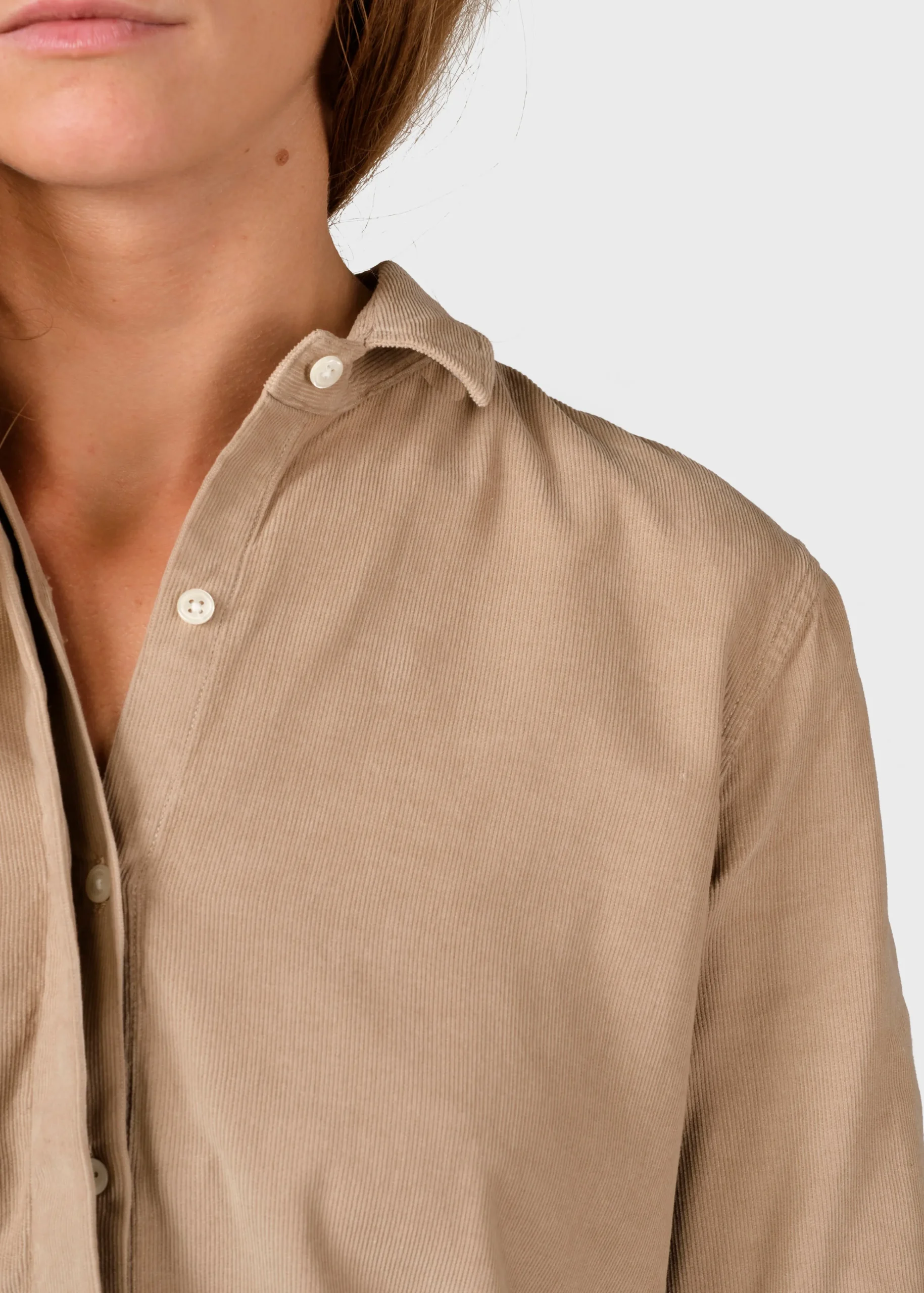 Klitmoller Collective Hemden-Julie corduroy shirt - Sand Olive