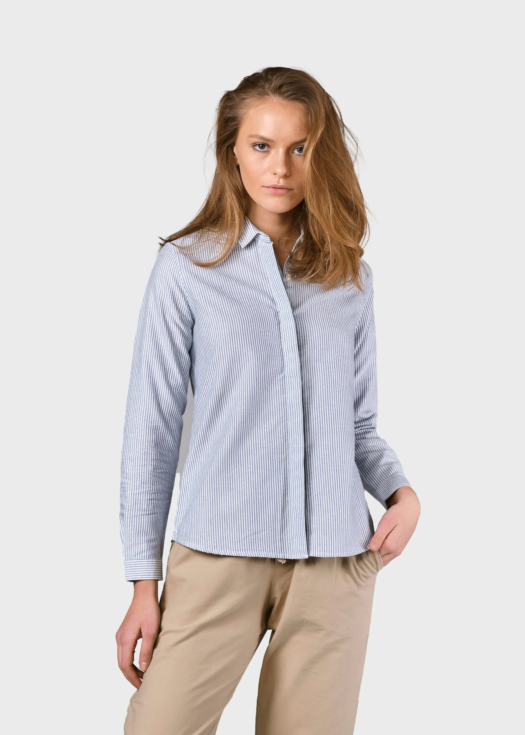 Klitmoller Collective Hemden-Julie striped shirt - White/navy