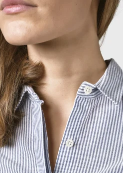 Klitmoller Collective Hemden-Julie striped shirt - White/navy