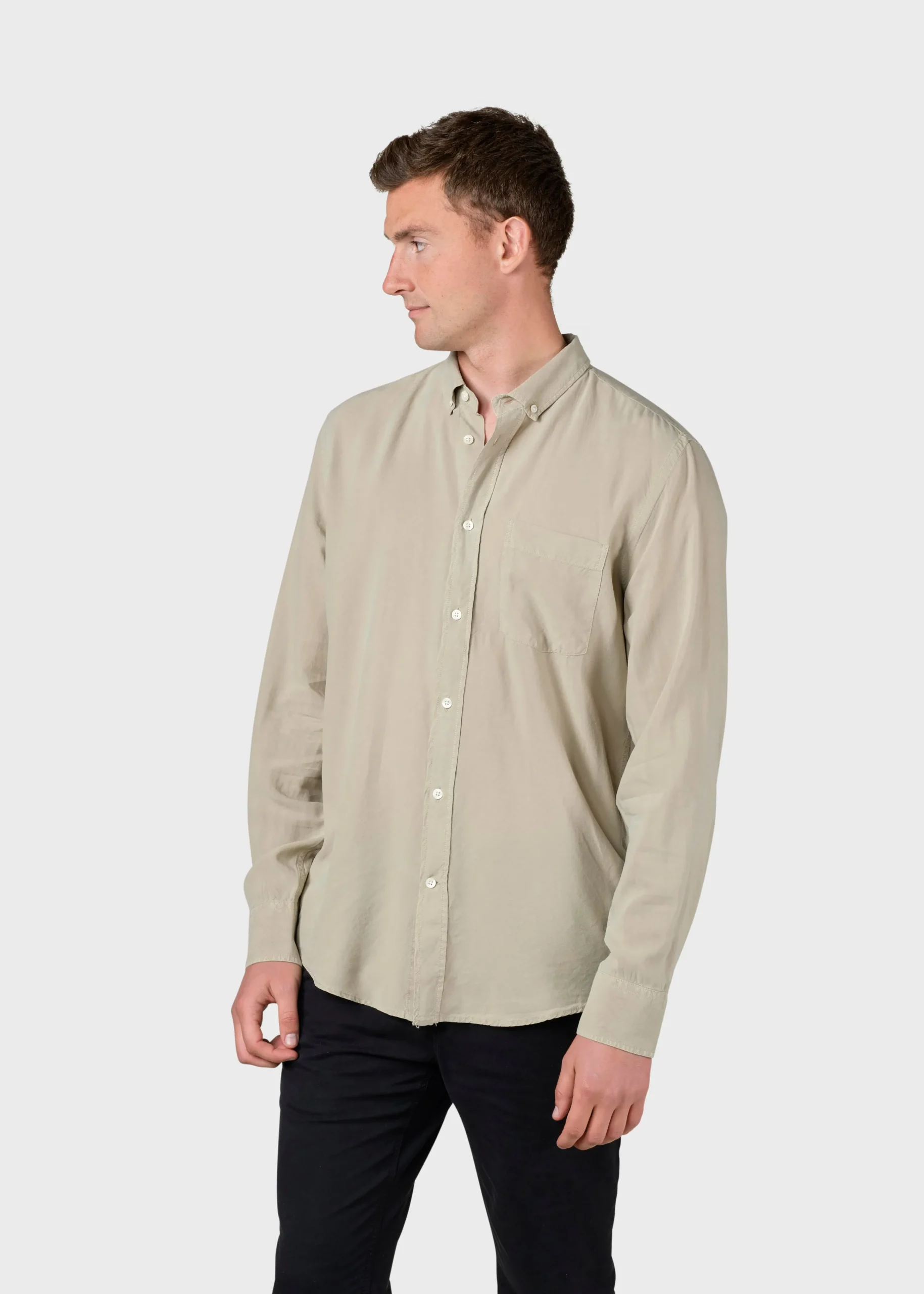 Klitmoller Collective Hemden-Justin shirt - Sand White