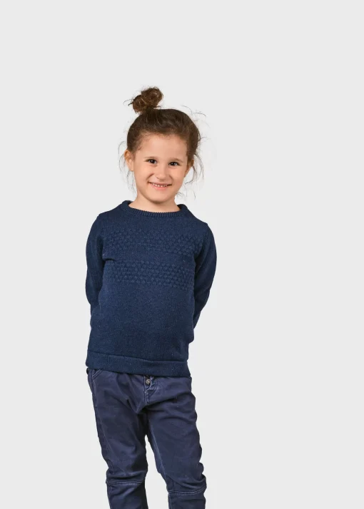 Klitmoller Collective Kinder-Kids fisher cotton knit - Ocean Navy